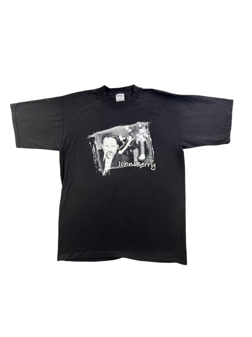 Vintage John Berry On Tour Shirt Mens XL Black Photo Graphic Concert Tee 2002